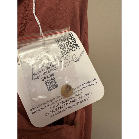 NWT Blu Pepper Fall in Love Boho Top Rust Red Sz Large - Picture 10 of 10